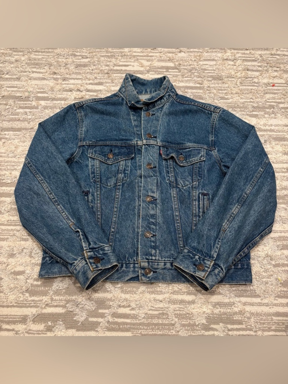 Vintage Levis Denim Trucker Jacket Men’s 44R  Type III 70506-0214 Made In USA